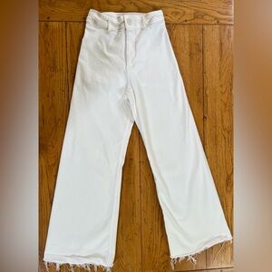 Zara White Wide-Leg Jeans